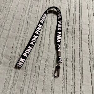 PINK Victoria's Secret Black and White Lanyard